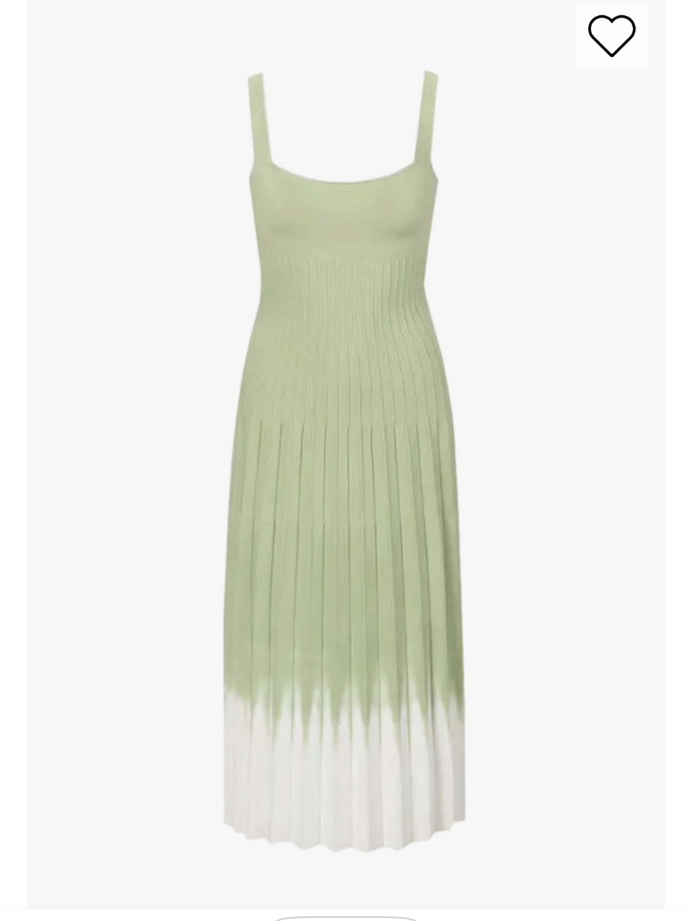 Staud knitted Tie Dye Ellison Pleated pale jade ombré dress size Large - Picture 4 of 10